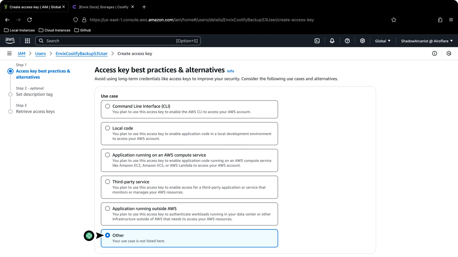 Screenshot of Aws