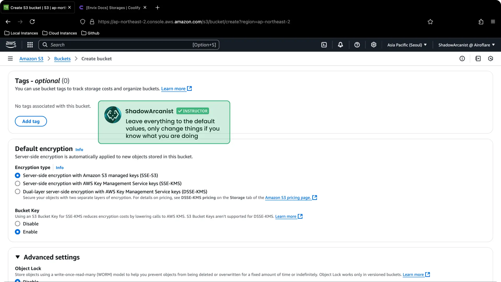 Screenshot of Aws