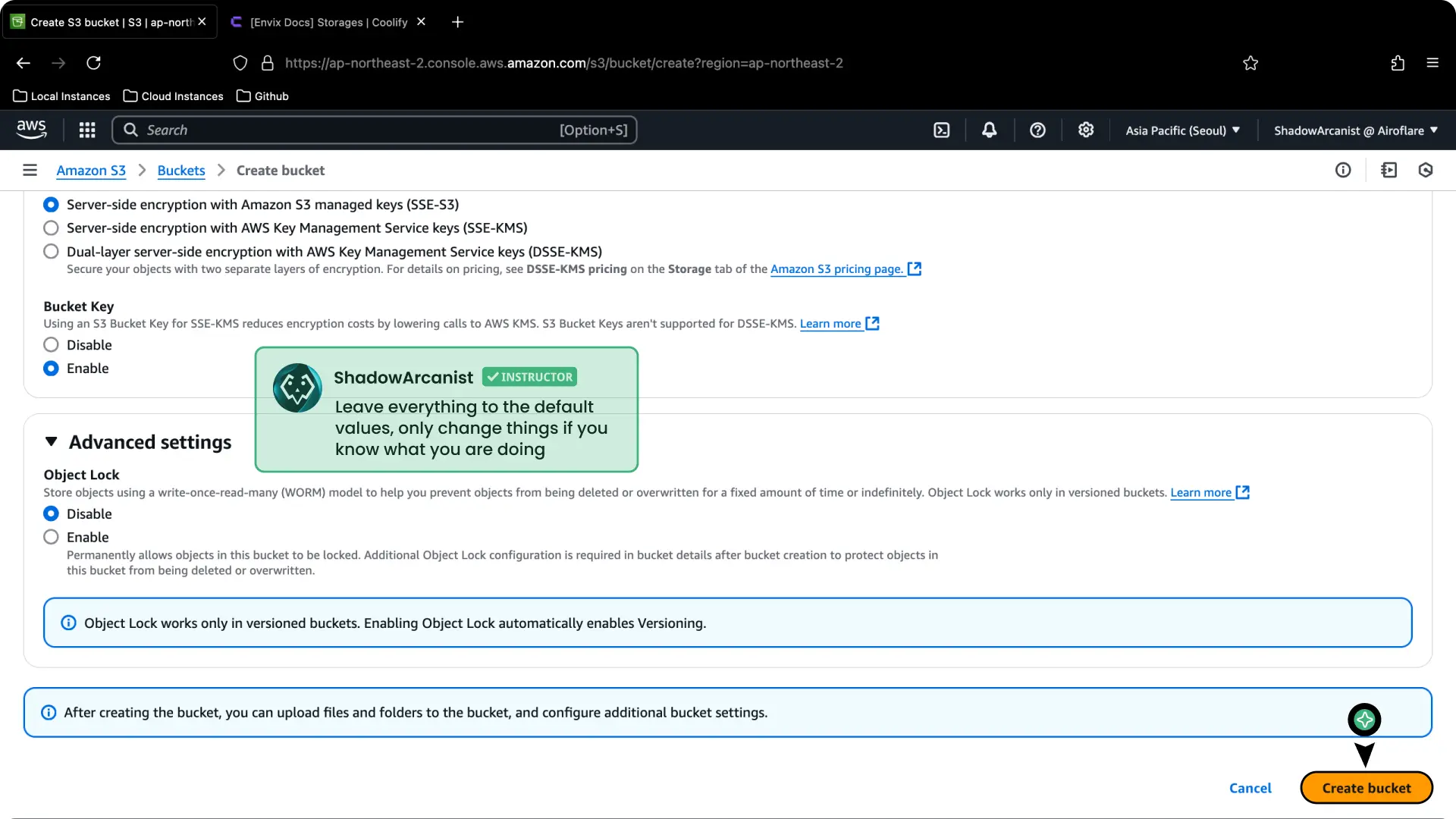 Screenshot of Aws