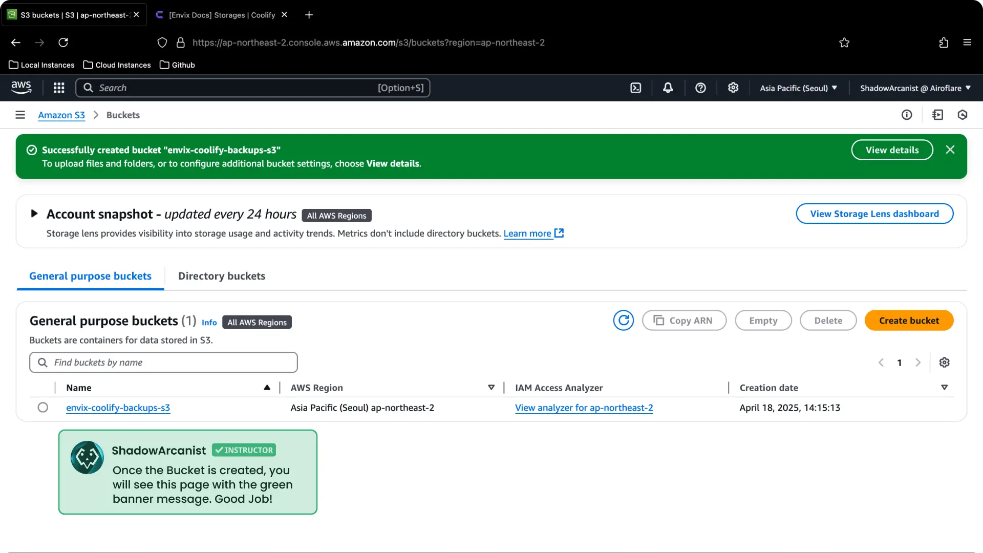 Screenshot of Aws