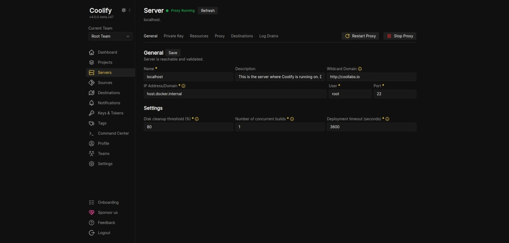 Devopsbee dashboard screenshot