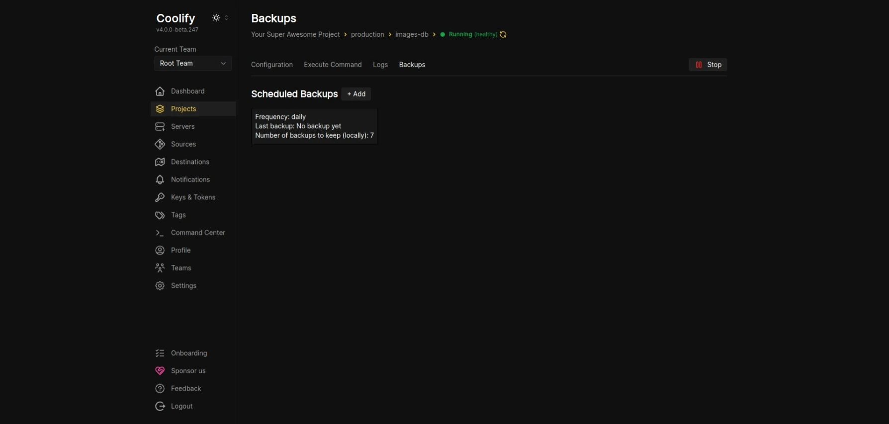 Devopsbee dashboard screenshot