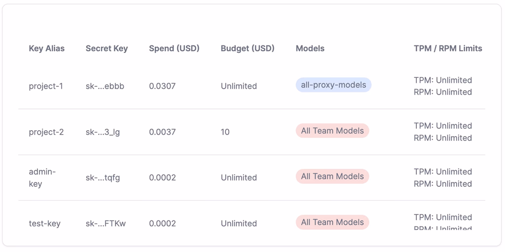 Litellm dashboard