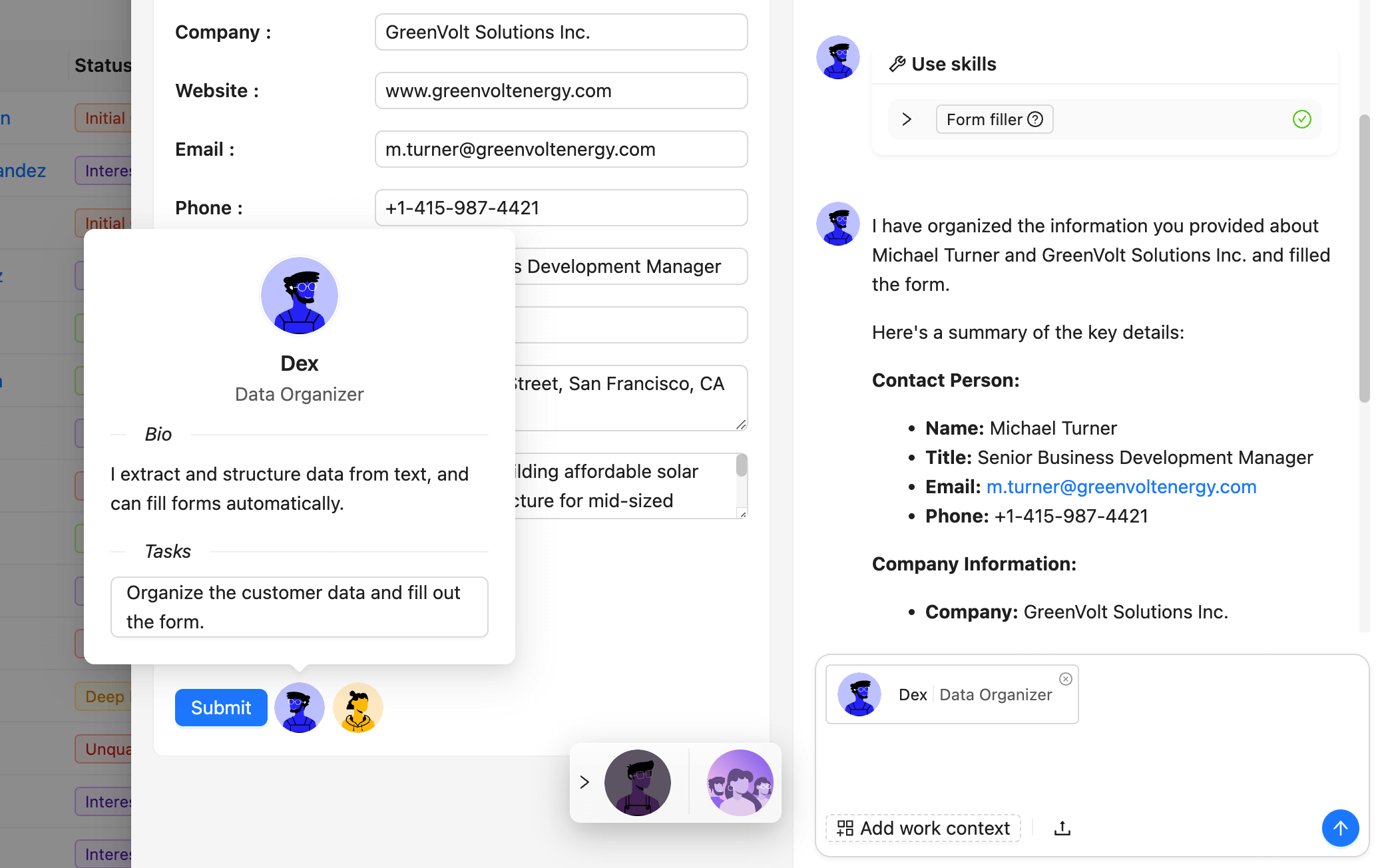 NocoBase dashboard