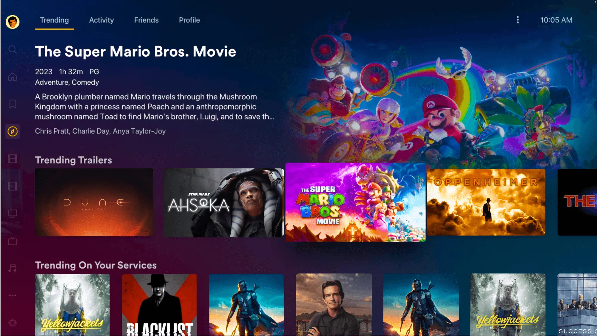Plex dashboard